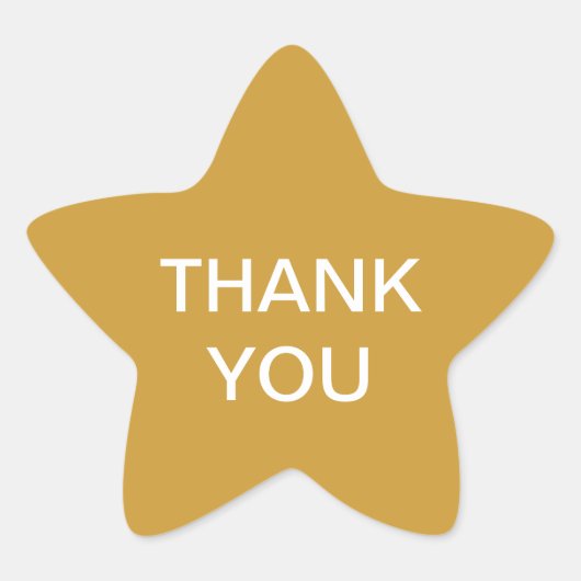 Aangepaste gouden berichtkleur ster sticker (Voorkant)