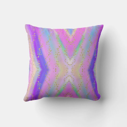 Aangepaste gouden bespikte kleurrijke Unicorn Kussen (Achterkant)