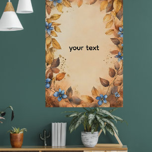 Aangepaste gouden bladeren is een populaire wand poster