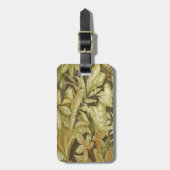 Aangepaste gouden bladeren op zwart Bagagelabel (Voorkant verticaal)