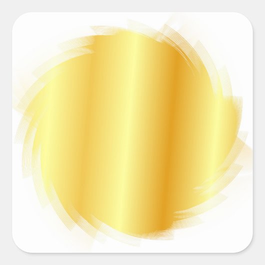 Aangepaste gouden blik Blanco Sjabloon Voeg Jouw t Vierkante Sticker (Voorkant)