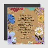 Aangepaste Gouden Bloemen Sereniteit Gebed Magneet (Voorkant / Achterkant)