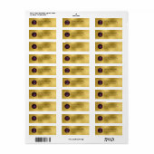 Aangepaste gouden Business Logo Retour Adreslabel Etiket (Full Sheet)