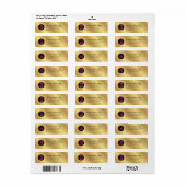 Aangepaste gouden Business Logo Retour Adreslabel Etiket (Full Sheet)