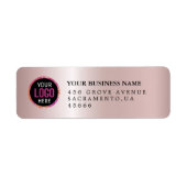 Aangepaste gouden Business Logo Retour Adreslabel Etiket (Voorkant)
