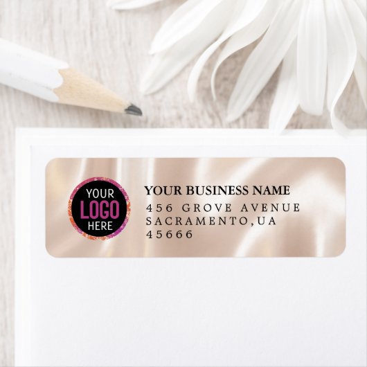 Aangepaste gouden Business Logo Retour Adreslabel Etiket (Insitu)