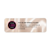 Aangepaste gouden Business Logo Retour Adreslabel Etiket (Voorkant)
