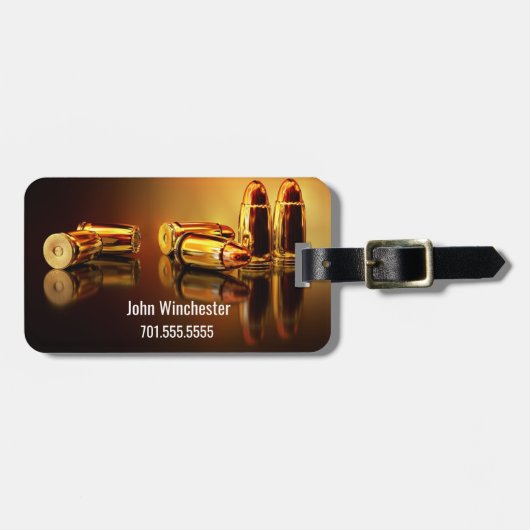 Aangepaste gouden cartridges bagagelabel (Voorkant horizontaal)