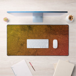 Aangepaste Gouden Ember Desk Mat - Warm & Vet