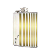 Aangepaste gouden en witte maatkolf heupfles (Links)