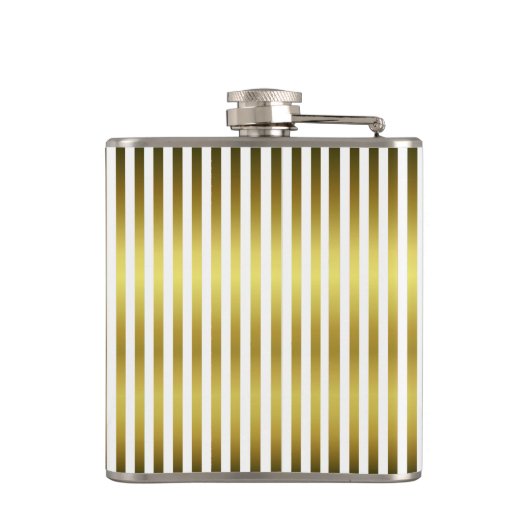 Aangepaste gouden en witte maatkolf heupfles (Achterkant)