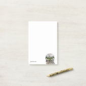 Aangepaste gouden en zilverboedel post-it® notes (Op bureau)