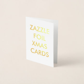 Aangepaste Gouden Folie Kerst Kaart