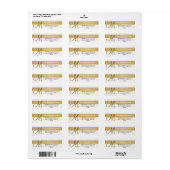 Aangepaste Gouden Folie Marmeren Monogram Letter R Etiket (Full Sheet)