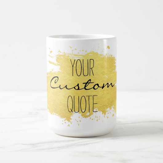 Aangepaste gouden folie prijsopgave mok. koffiemok (Center)