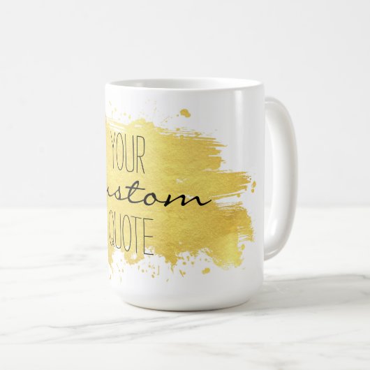 Aangepaste gouden folie prijsopgave mok. koffiemok (Voorkant rechts)