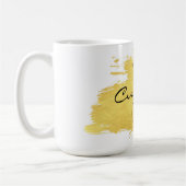 Aangepaste gouden folie prijsopgave mok. koffiemok (Links)