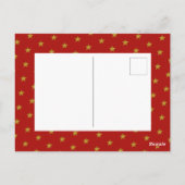 Aangepaste gouden fotostructuur | Kerst van de leg Briefkaart (Achterkant)