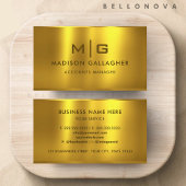 Aangepaste Gouden Geel Metaal Professioneel Visitekaartje