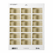 Aangepaste gouden getextureerde metallic look Sjab Etiket (Full Sheet)