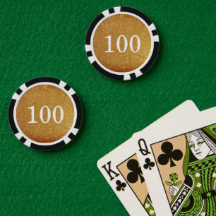 Aangepaste gouden glitter ontwerp casino poker chi chips