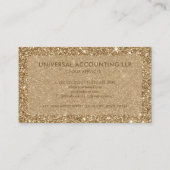 Aangepaste Gouden Glitter Professioneel Visitekaartje (Achterkant)