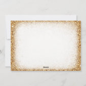 Aangepaste Gouden Glitter Zegeningen Foto Kerstmis Feestdagenkaart (Achterkant)