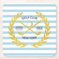 Aangepaste gouden golfclub Minimale zomerStripes