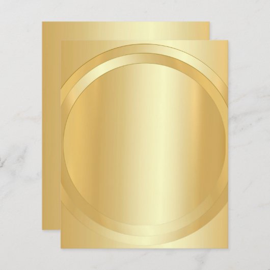 Aangepaste gouden gouden Sjabloon Voeg Jouw tekst  (Voorkant / Achterkant)