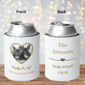 Aangepaste Gouden Hart Foto Hond bruiloft Blikjeskoeler