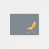 Aangepaste gouden hiel post-it® notes (Voorkant)
