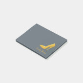 Aangepaste gouden hiel post-it® notes (Schuin)