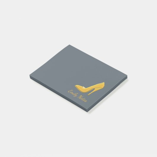 Aangepaste gouden hiel post-it® notes (Schuin)