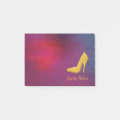 Aangepaste gouden hiel post-it® notes (Voorkant)