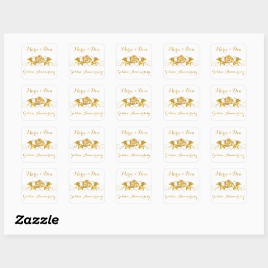 Aangepaste gouden Jubileum Envelope Stickers (Vel)