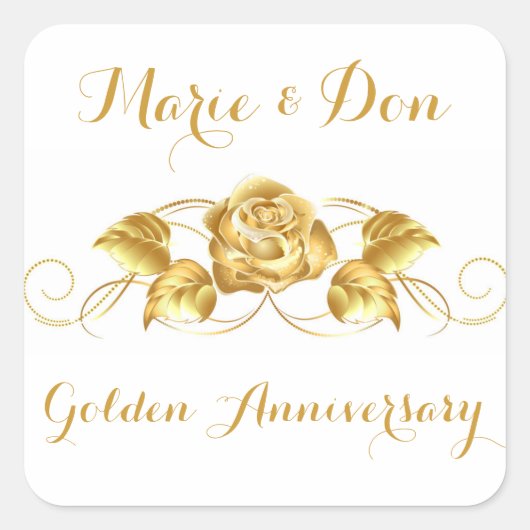 Aangepaste gouden Jubileum Envelope Stickers (Voorkant)