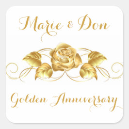 Aangepaste gouden Jubileum Envelope Stickers