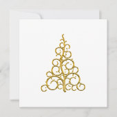 Aangepaste Gouden Kerstboom Feestdagenkaart (Voorkant)