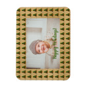 Aangepaste gouden kerstboom magneet (Verticaal)