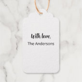 Aangepaste gouden kerstboom ontwerp met slee cadeaulabels (Achterkant)