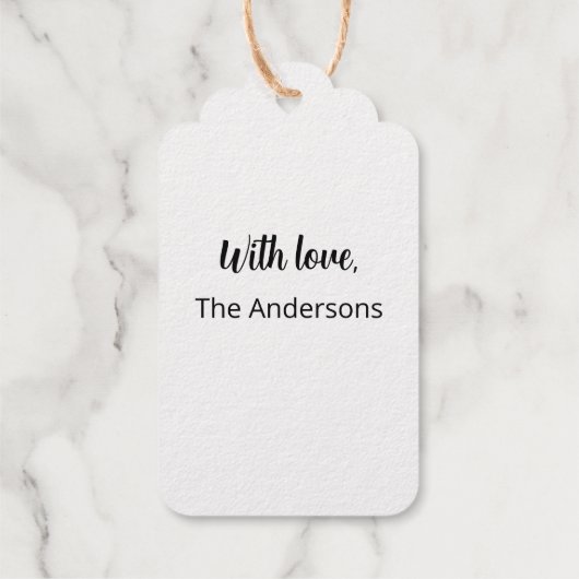 Aangepaste gouden kerstboom ontwerp met slee cadeaulabels (Achterkant)