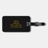 Aangepaste Gouden Klaver & Keltische Knots Bagagel Bagagelabel (Achterkant horizontaal)