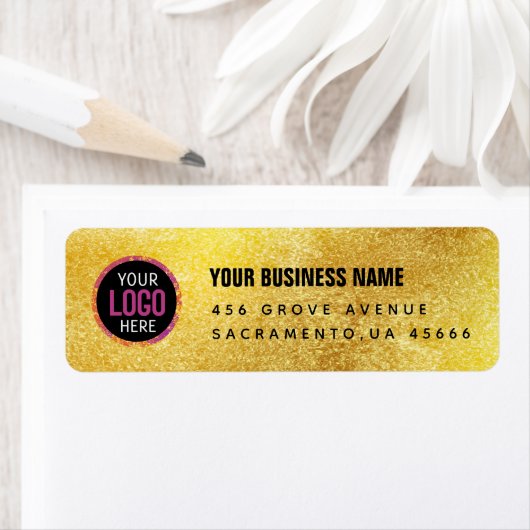 Aangepaste gouden kleur Business Logo Etiket (Insitu)