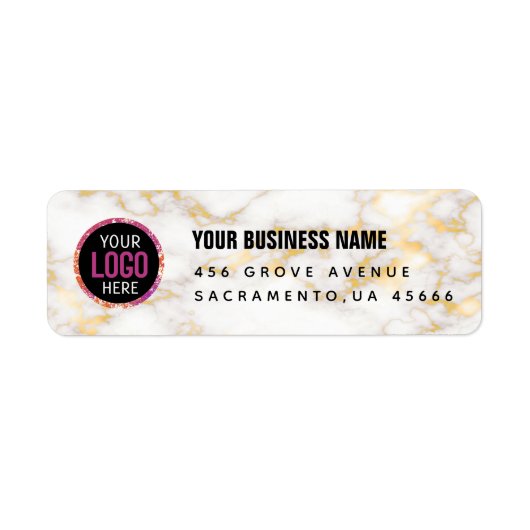 Aangepaste gouden kleur Business Logo Label (Voorkant)