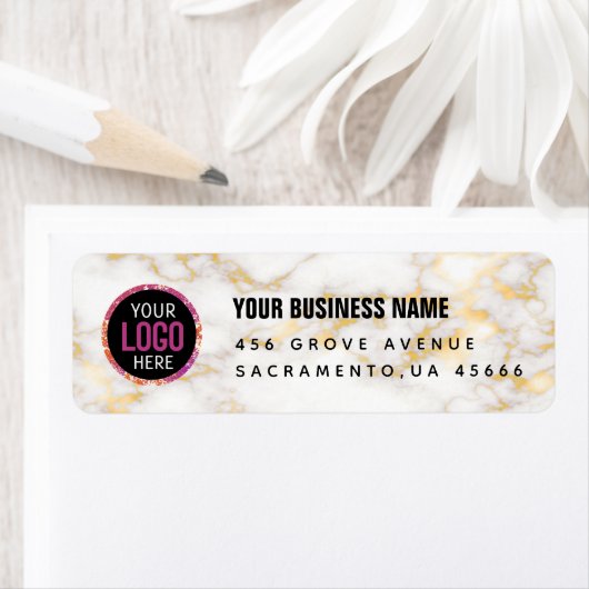 Aangepaste gouden kleur Business Logo Label (Insitu)