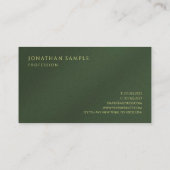 Aangepaste Gouden Kleur Tekst Premium Thick Luxury Visitekaartje (Achterkant)