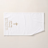 Aangepaste Gouden Kruis Religieuze doop, Doop Bad Handdoek (Handdoek)