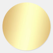Aangepaste gouden look Blank Elegante Sjabloon Tek Ronde Sticker (Voorkant)