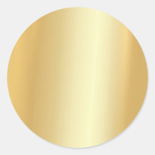 Aangepaste gouden look Blank Toevoegen Logo tekst  Ronde Sticker