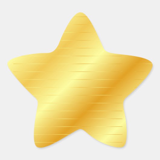 Aangepaste gouden look elegant moderne, lege Sjabl Ster Sticker (Voorkant)